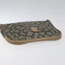 SAINT LAURENT Clutch Bag PVC Brown Gold Auth ar13514-5