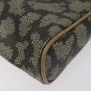 SAINT LAURENT Clutch Bag PVC Brown Gold Auth ar13514-7