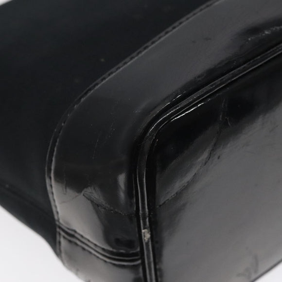 SAINT LAURENT Shoulder Bag Canvas Black Gold Auth ar13515