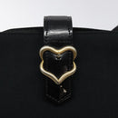 SAINT LAURENT Shoulder Bag Canvas Black Gold Auth ar13515-10