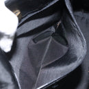 SAINT LAURENT Shoulder Bag Canvas Black Gold Auth ar13515-20