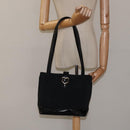 SAINT LAURENT Shoulder Bag Canvas Black Gold Auth ar13515-21