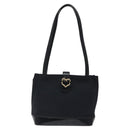 SAINT LAURENT Shoulder Bag Canvas Black Gold Auth ar13515-13