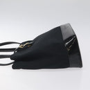 SAINT LAURENT Shoulder Bag Canvas Black Gold Auth ar13515-4