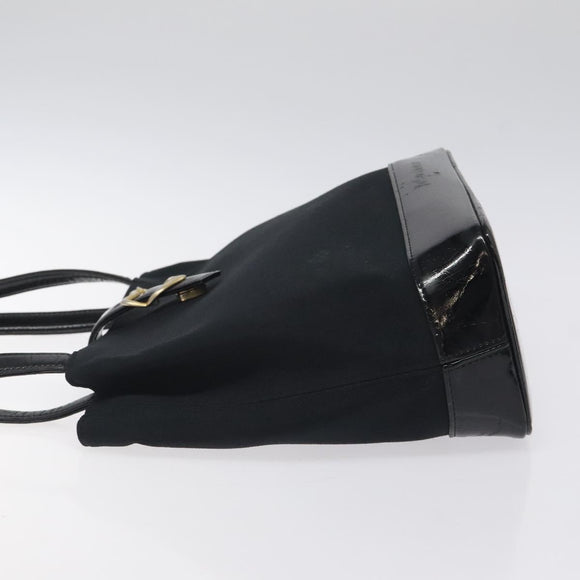 SAINT LAURENT Shoulder Bag Canvas Black Gold Auth ar13515