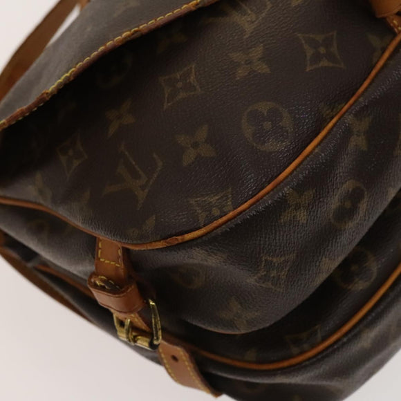 LOUIS VUITTON Monogram Saumur 30 Shoulder Bag M42256 LV Auth ar13526