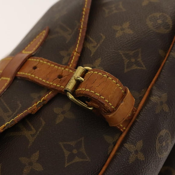 LOUIS VUITTON Monogram Saumur 30 Umhängetasche M42256 LV Auth ar13526