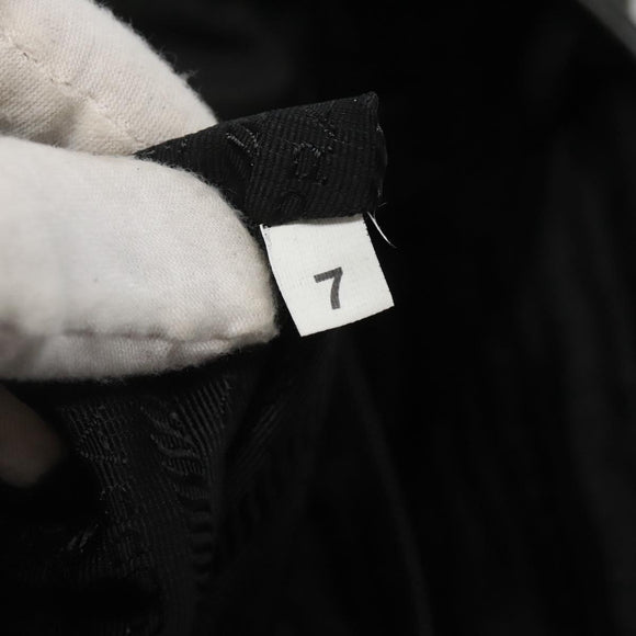 PRADA Shoulder Bag Nylon Black Silver Auth ar13535