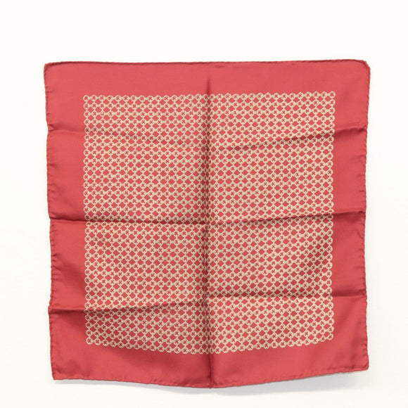 HERMES Carre 45 Scarf Silk Bordeaux Auth ar13551