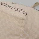 GUCCI GG Canvas Tote Bag Beige Silver 283416 Auth ar13566-9