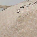GUCCI GG Canvas Tote Bag Beige Silver 283416 Auth ar13566-14