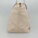GUCCI GG Canvas Tote Bag Beige Silver 283416 Auth ar13566-3