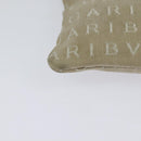 BVLGARI Shoulder Bag Canvas Beige Silver Auth ar13574-12