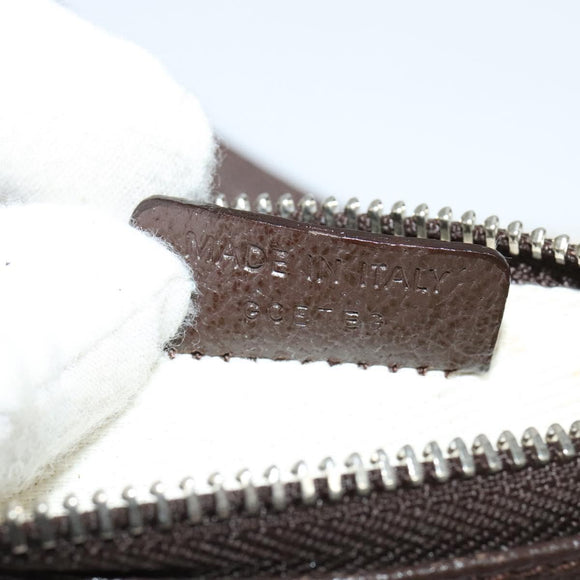 BVLGARI Shoulder Bag Canvas Beige Silver Auth ar13574