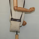 BVLGARI Shoulder Bag Canvas Beige Silver Auth ar13574-19