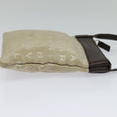 BVLGARI Shoulder Bag Canvas Beige Silver Auth ar13574-4