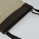 BVLGARI Shoulder Bag Canvas Beige Silver Auth ar13574-6