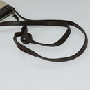 BVLGARI Shoulder Bag Canvas Beige Silver Auth ar13574-7