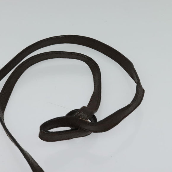 BVLGARI Shoulder Bag Canvas Beige Silver Auth ar13574