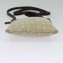 BVLGARI Shoulder Bag Canvas Beige Silver Auth ar13574-9