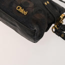 Chloe Shoulder Bag Leather 2Set Black Beige Gold Auth ar13578-16