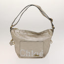 Chloe Shoulder Bag Leather 2Set Black Beige Gold Auth ar13578-2