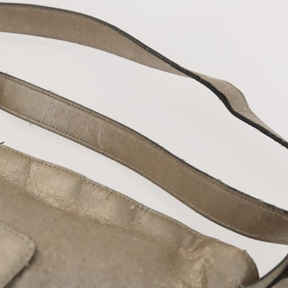 Chloe Shoulder Bag Leather 2Set Black Beige Gold Auth ar13578