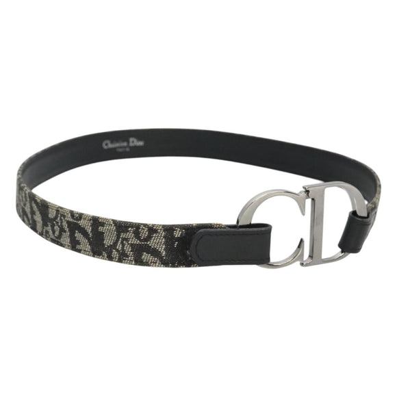 Christian Dior Trotter Canvas Belt 28"" Navy Auth ar13581