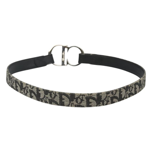 Christian Dior Trotter Canvas Belt 28"" Navy Auth ar13581