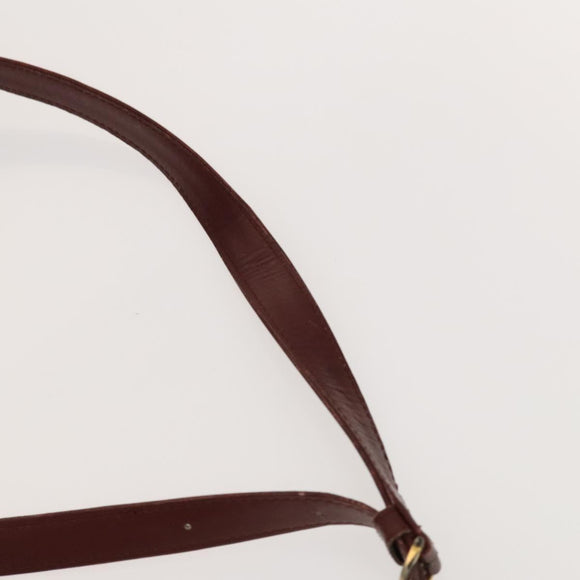 Gianni Versace Cartier Bag Nylon Leather 2Set Bordeaux Beige Auth ar13582