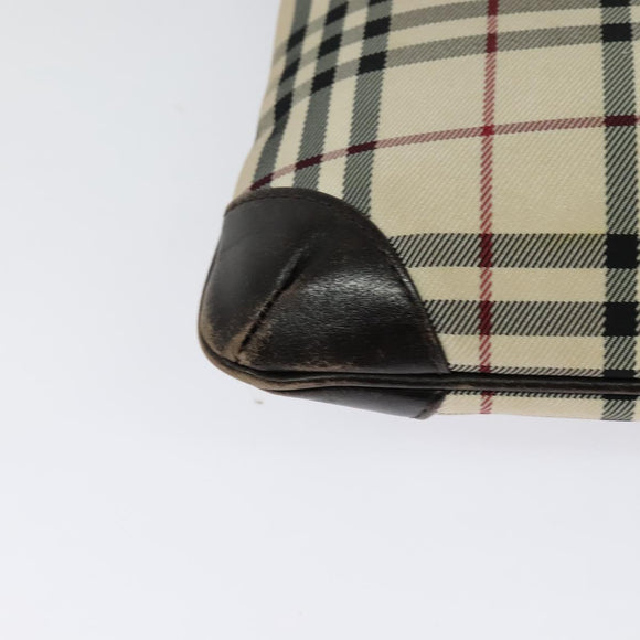 BURBERRY Nova Check Shoulder Bag Canvas Beige Auth ar13583