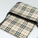 BURBERRY Nova Check Shoulder Bag Canvas Beige Auth ar13583-10