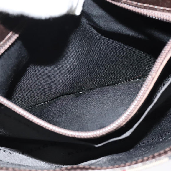 BURBERRY Nova Check Shoulder Bag Canvas Beige Auth ar13583