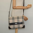 BURBERRY Nova Check Shoulder Bag Canvas Beige Auth ar13583-21