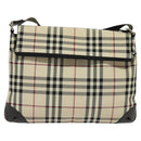 BURBERRY Nova Check Shoulder Bag Canvas Beige Auth ar13583-2