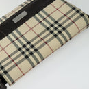BURBERRY Nova Check Shoulder Bag Canvas Beige Auth ar13583-6