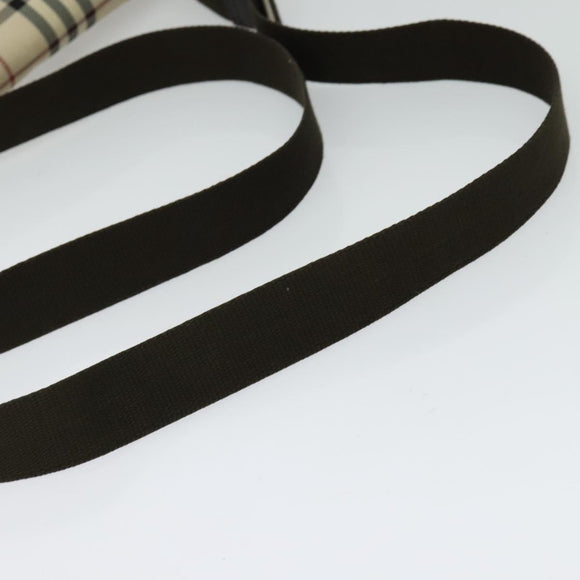 BURBERRY Nova Check Shoulder Bag Canvas Beige Auth ar13583