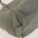 Chloe Etel Hand Bag Leather Gray Gold Auth ar13587-15