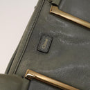 Chloe Etel Hand Bag Leather Gray Gold Auth ar13587-17
