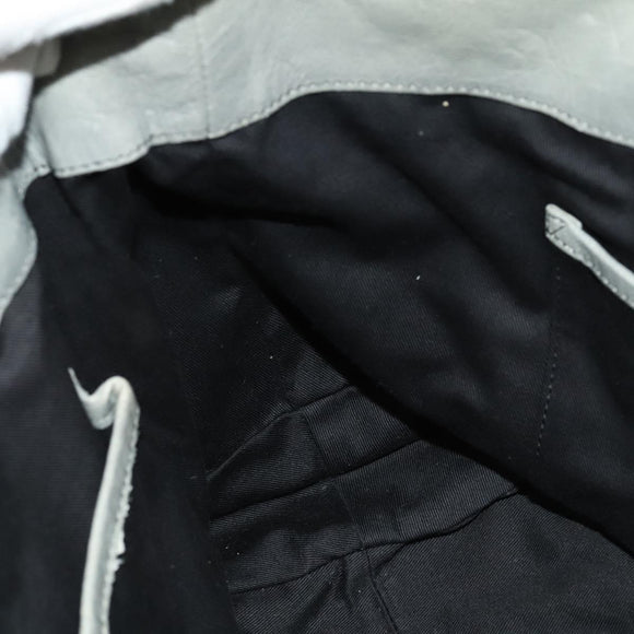 Chloe Etel Hand Bag Leather Gray Gold Auth ar13587