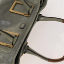 Chloe Etel Hand Bag Leather Gray Gold Auth ar13587-6