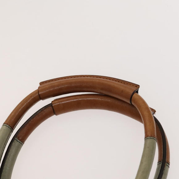 Chloe Etel Hand Bag Leather Gray Gold Auth ar13587