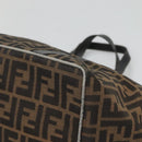 FENDI Zucca Canvas Hand Bag Brown Black gold Auth ar13588-9