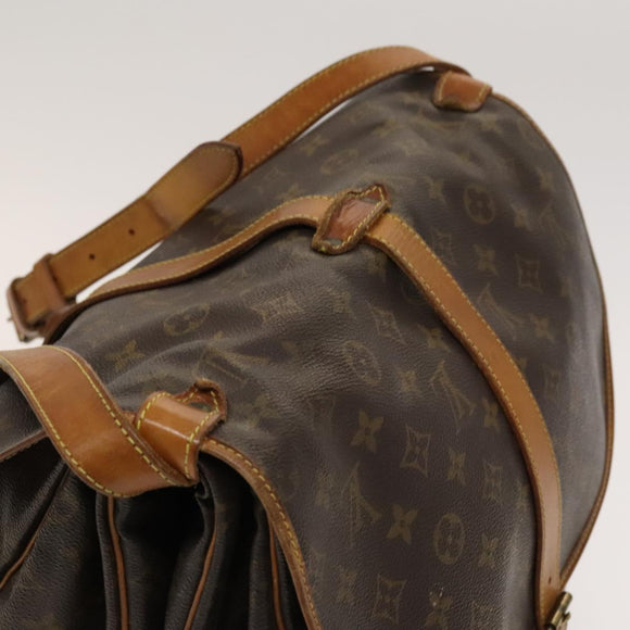 LOUIS VUITTON Monogram Saumur 35 Shoulder Bag M42254 LV Auth ar13595