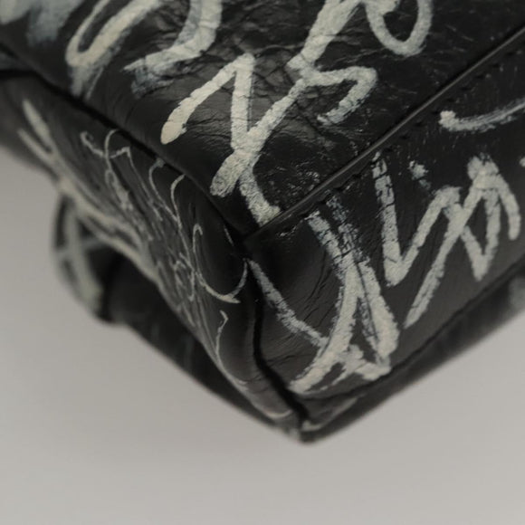 BALENCIAGA Graffiti Explorer Mini Shoulder Bag Bag Black 656060 Auth ar13602V