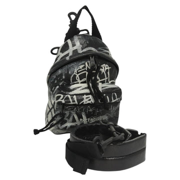 BALENCIAGA Graffiti Explorer Mini Shoulder Bag Bag Black 656060 Auth ar13602V