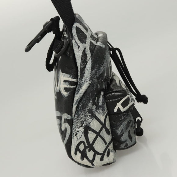 BALENCIAGA Graffiti Explorer Mini Shoulder Bag Bag Black 656060 Auth ar13602V