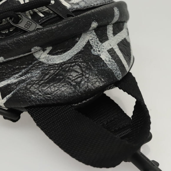 BALENCIAGA Graffiti Explorer Mini Shoulder Bag Bag Black 656060 Auth ar13602V