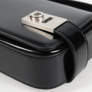 Salvatore Ferragamo Gancini Shoulder Bag Patent leather Black Auth ar13607V-14
