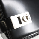 Salvatore Ferragamo Gancini Shoulder Bag Patent leather Black Auth ar13607V-18